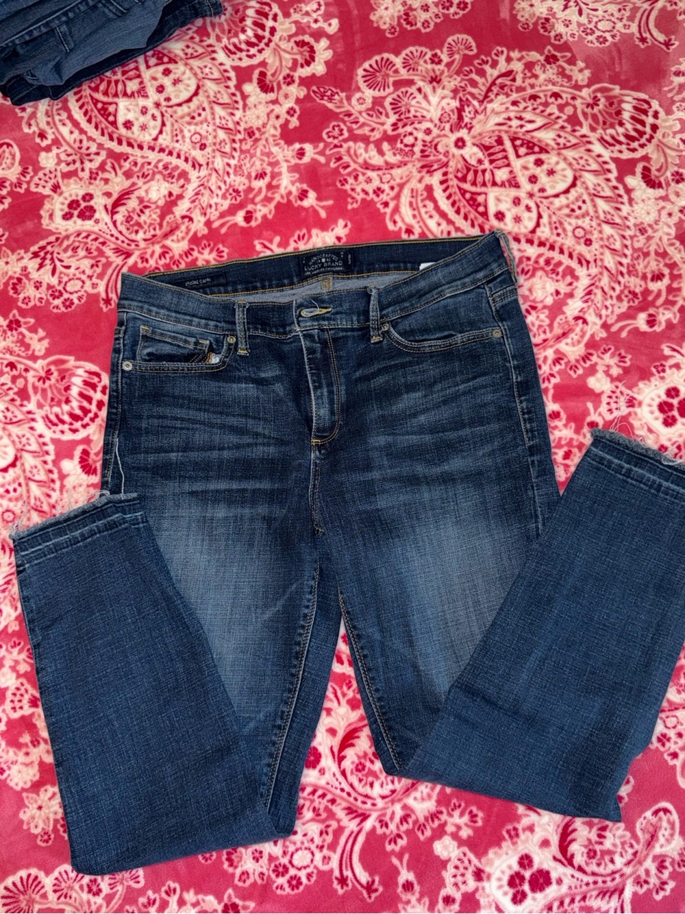 Lucky Brand Dark Blue Ankle Jeans - Slim Cropped Fit